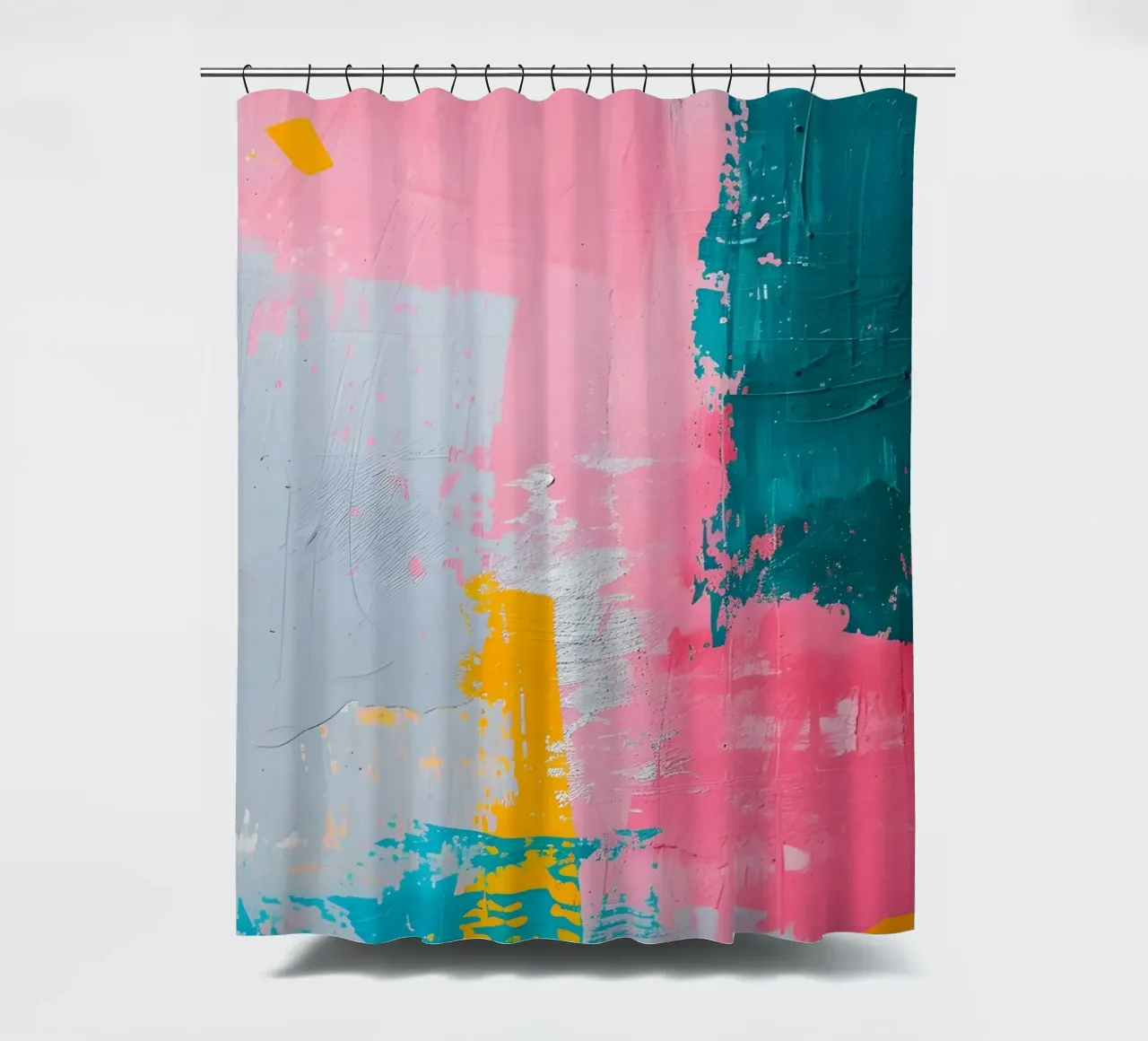 "Urban Canvas" Abstract Expressionist Art - Textured & Bold shower curtain by ClubArt