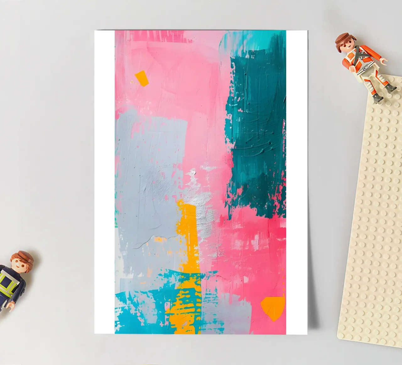 "Urban Canvas" Abstract Expressionist Art - Textured & Bold sticker sheet by ClubArt