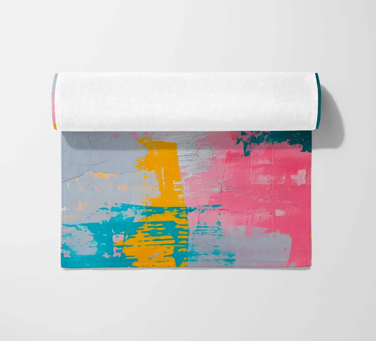 "Urban Canvas" Abstract Expressionist Art - Textured & Bold beach towel by ClubArt