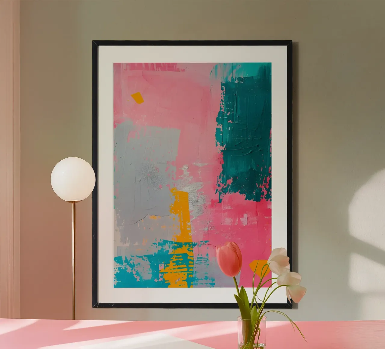 Art expressionniste abstrait "Urban Canvas" - Texturé et audacieux poster de ClubArt