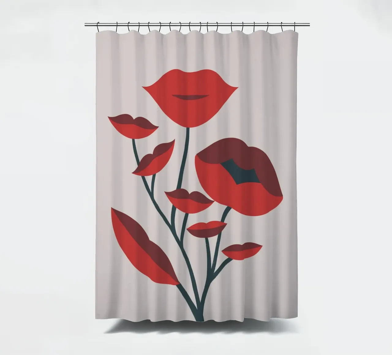 Labbra fiorite tenda da doccia da Little Dean