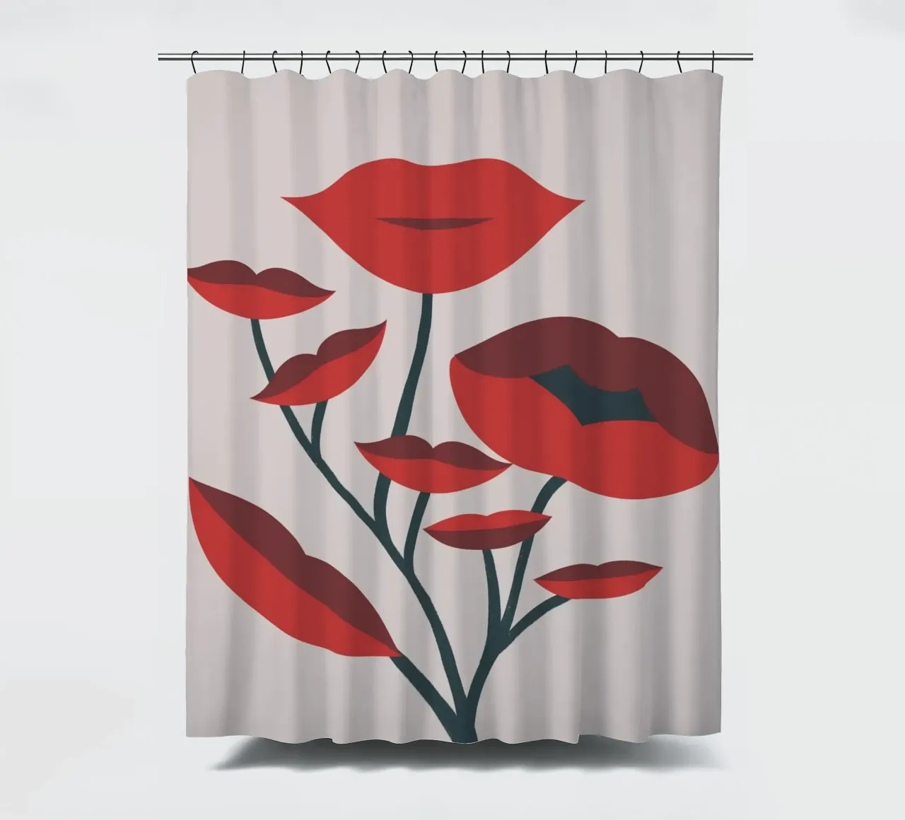 Labbra fiorite tenda da doccia da Little Dean