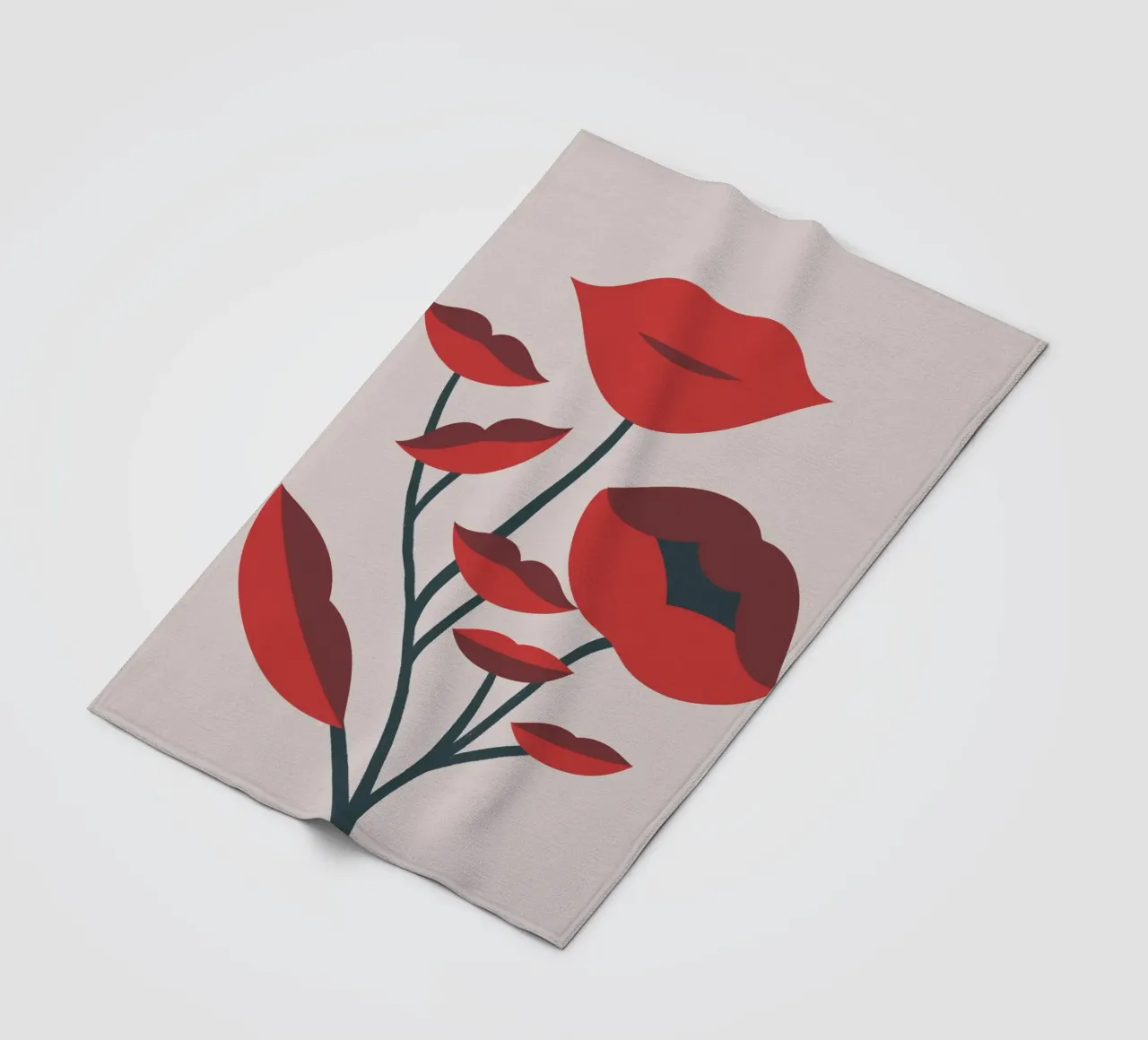 Labbra fiorite coperta in pile da Little Dean