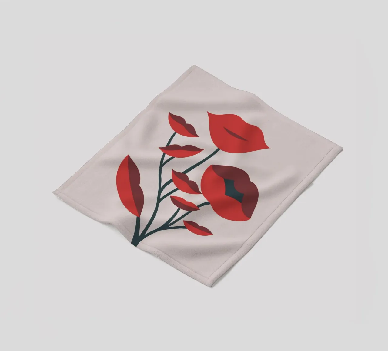 Labbra fiorite coperta in pile da Little Dean