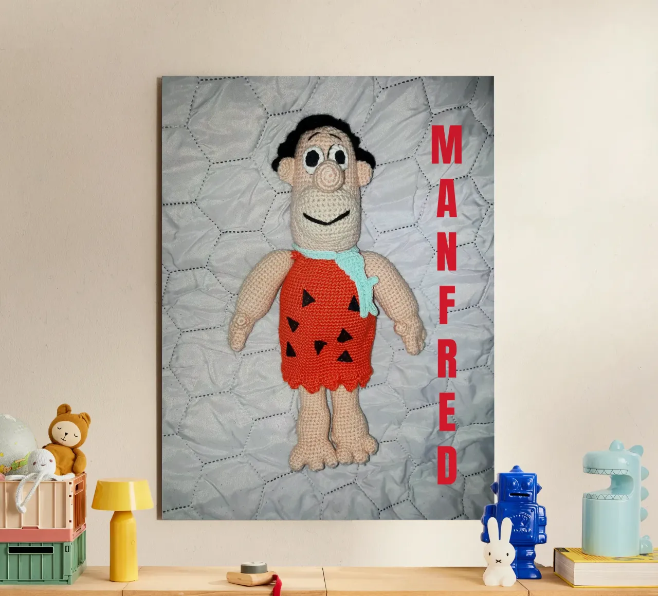 Amigurumi doll "MANFRED" alu-dibond by Gürsel Yesil Digital Art