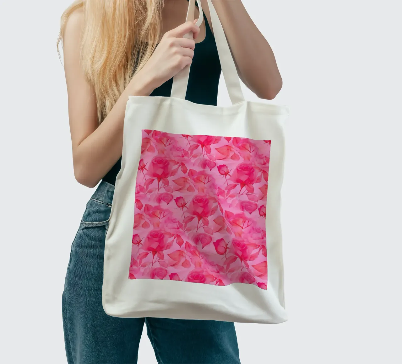 Rose delicate Rosa Arancione borsa in juta da SilverPegasus