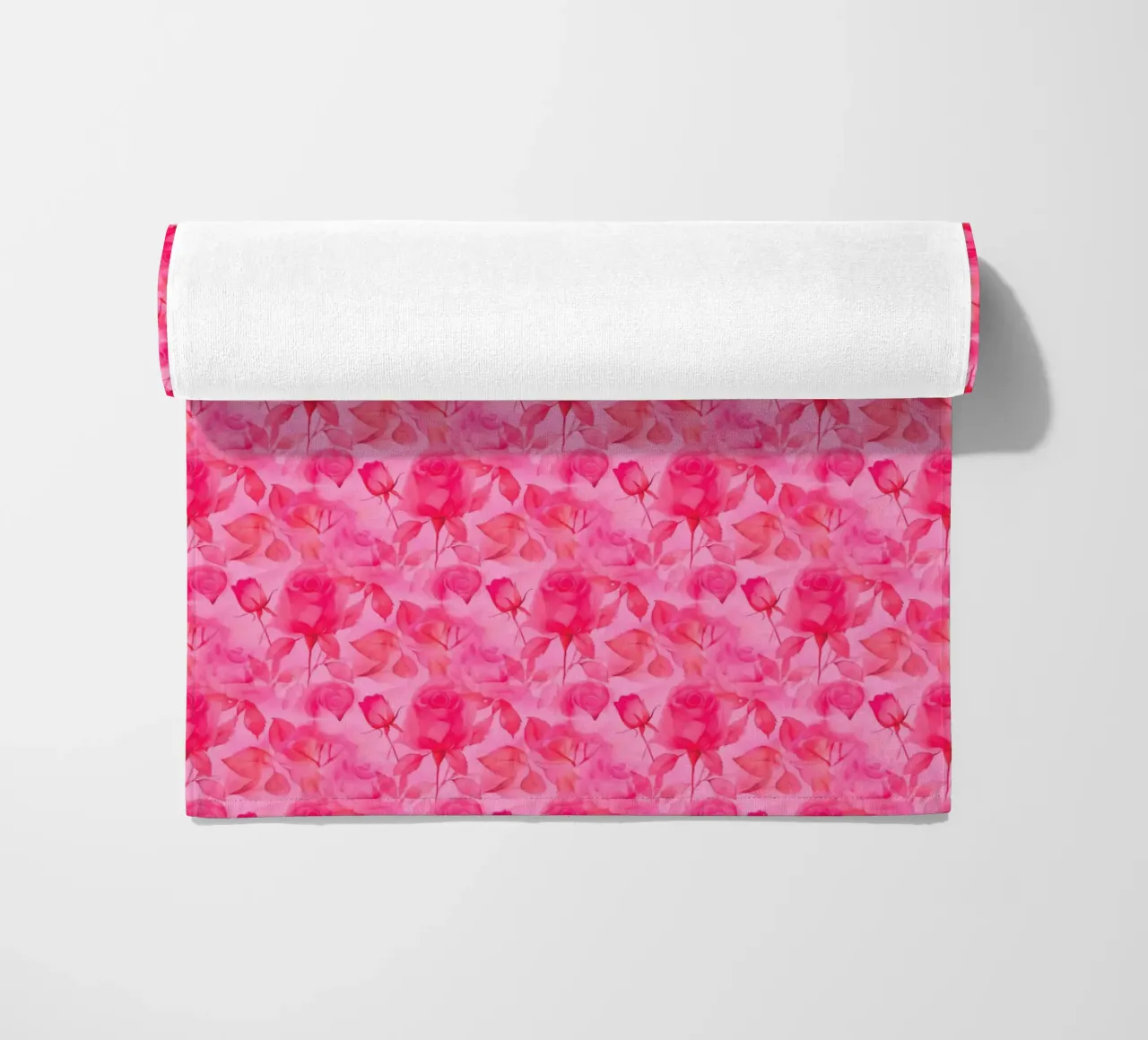Delicate Roses Orange Pink beach towel by SilverPegasus