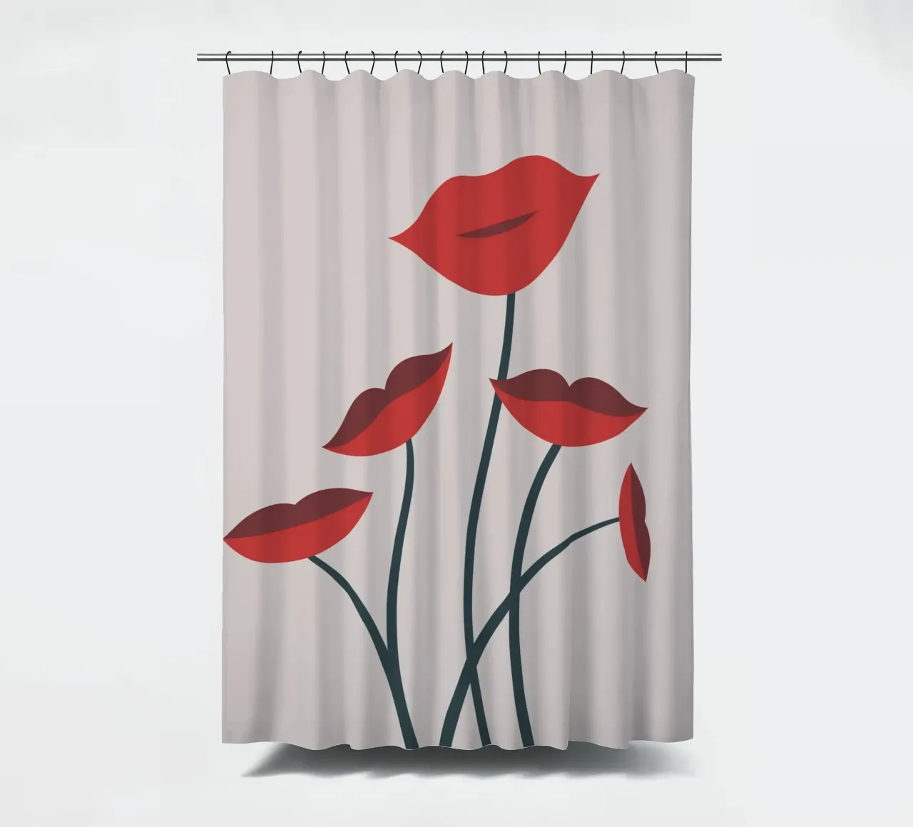 Labbra di fiori 2 tenda da doccia da Little Dean