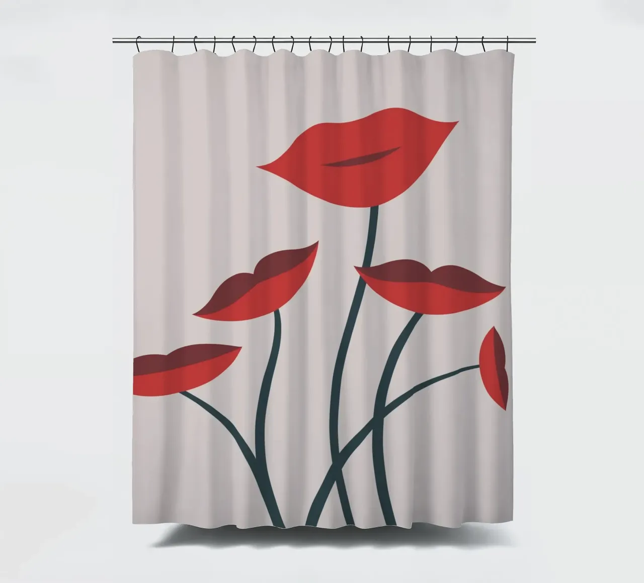Labbra di fiori 2 tenda da doccia da Little Dean