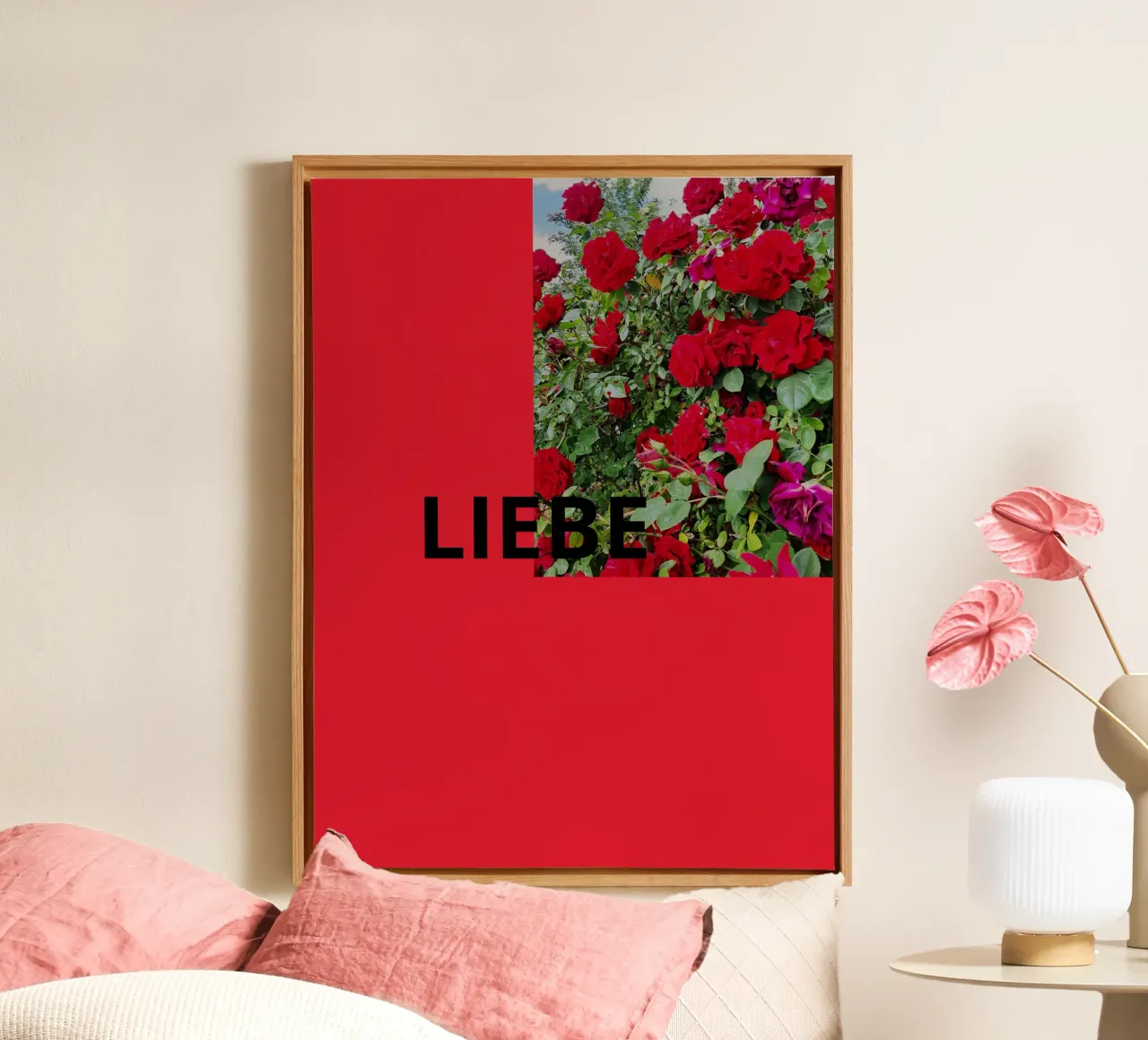 L'amore tela con Cornice a cassetta da Kreativernetzt
