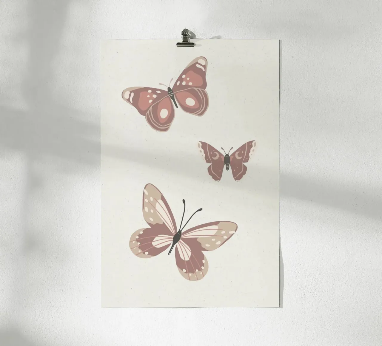Butterfly poster con telaio in alluminio da KRUTH DESIGN