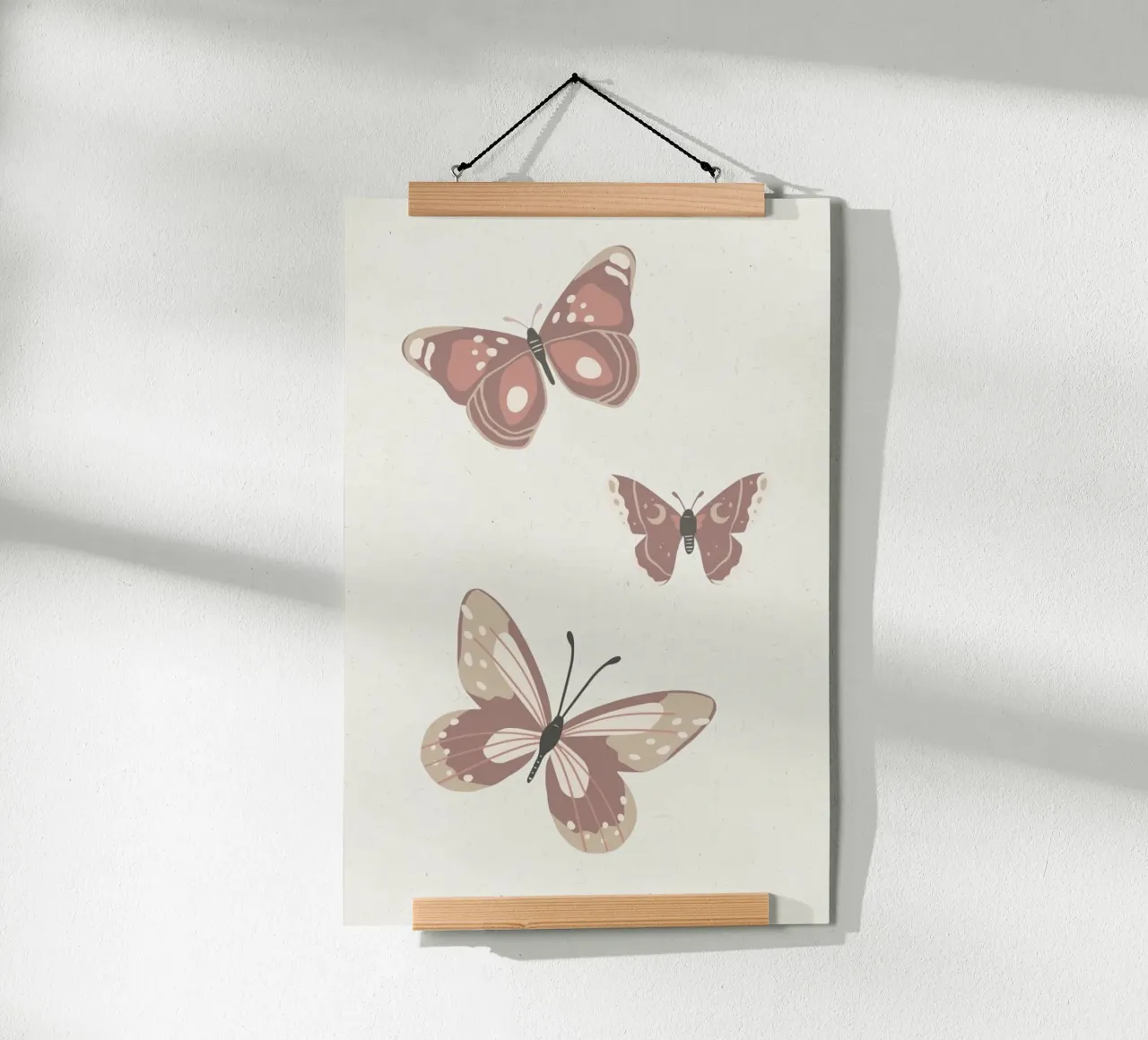 Butterfly poster con telaio in alluminio da KRUTH DESIGN