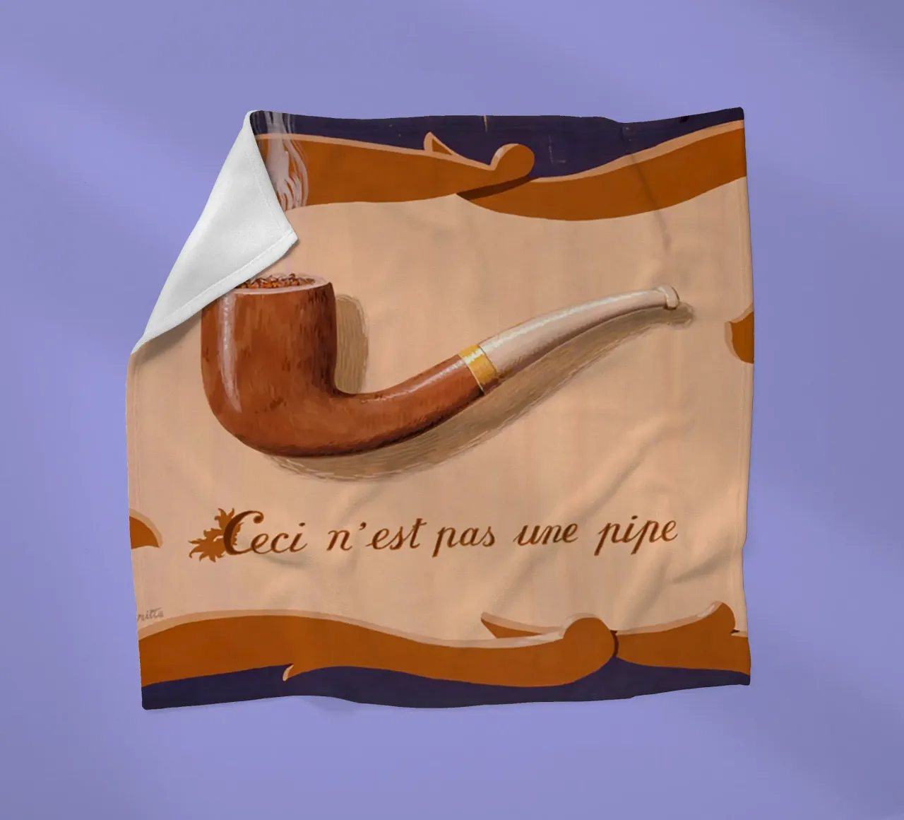 The Tune and Also the Words" by René Magritte fleece blanket by Classic Art Prints