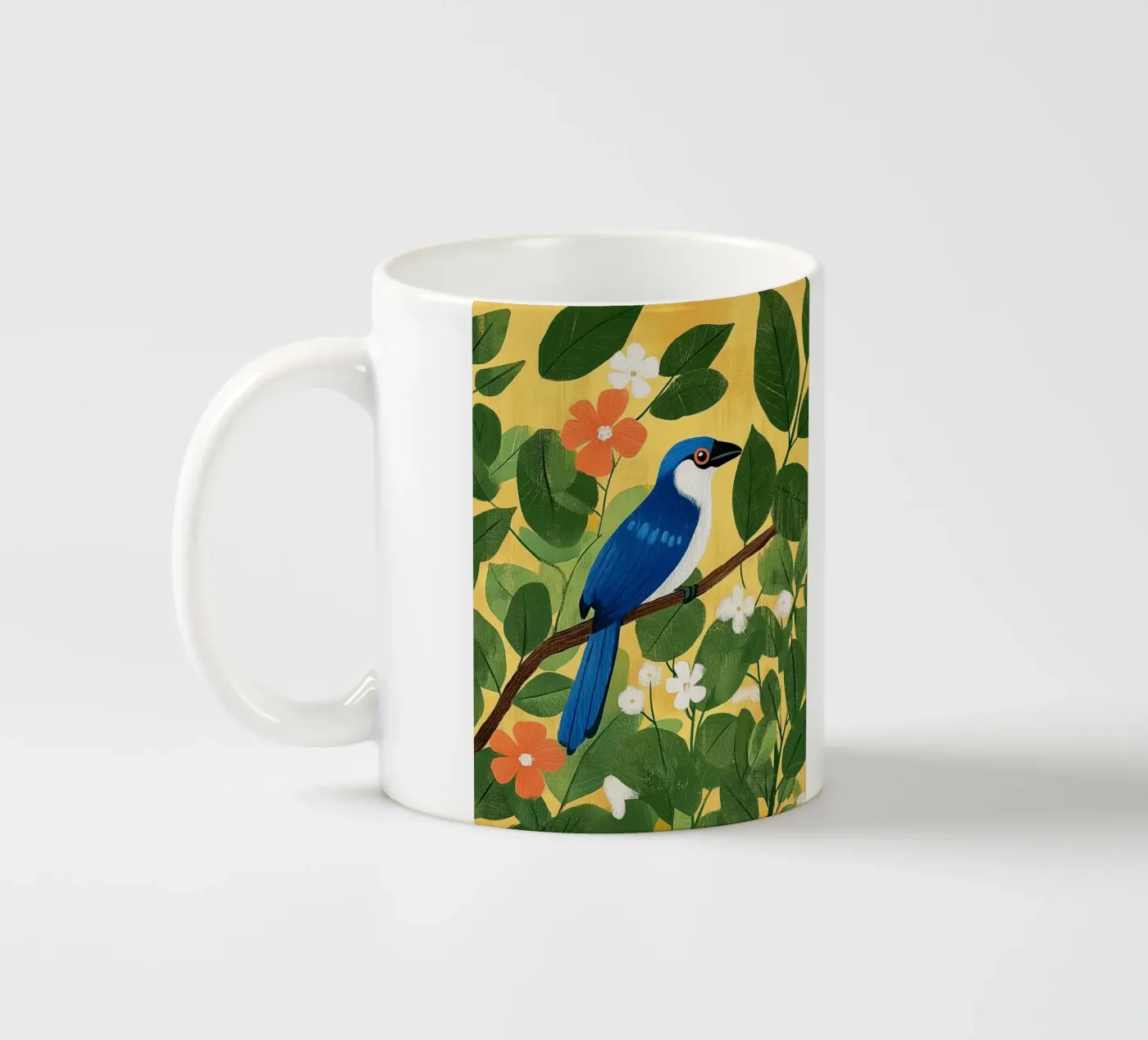 Blue Jay ceramic mug by Curious Canvas