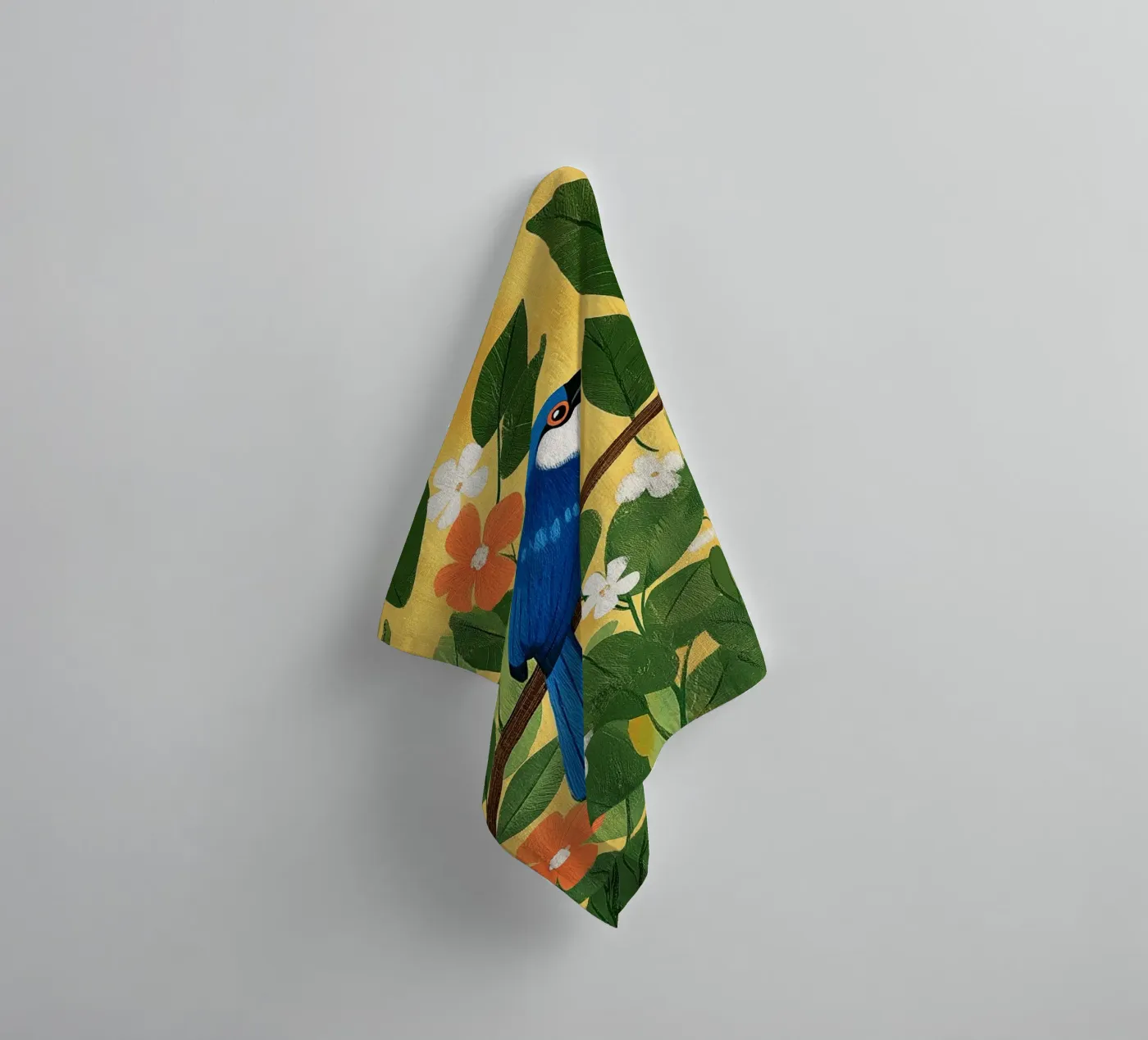 Blue Jay towel by Curious Canvas