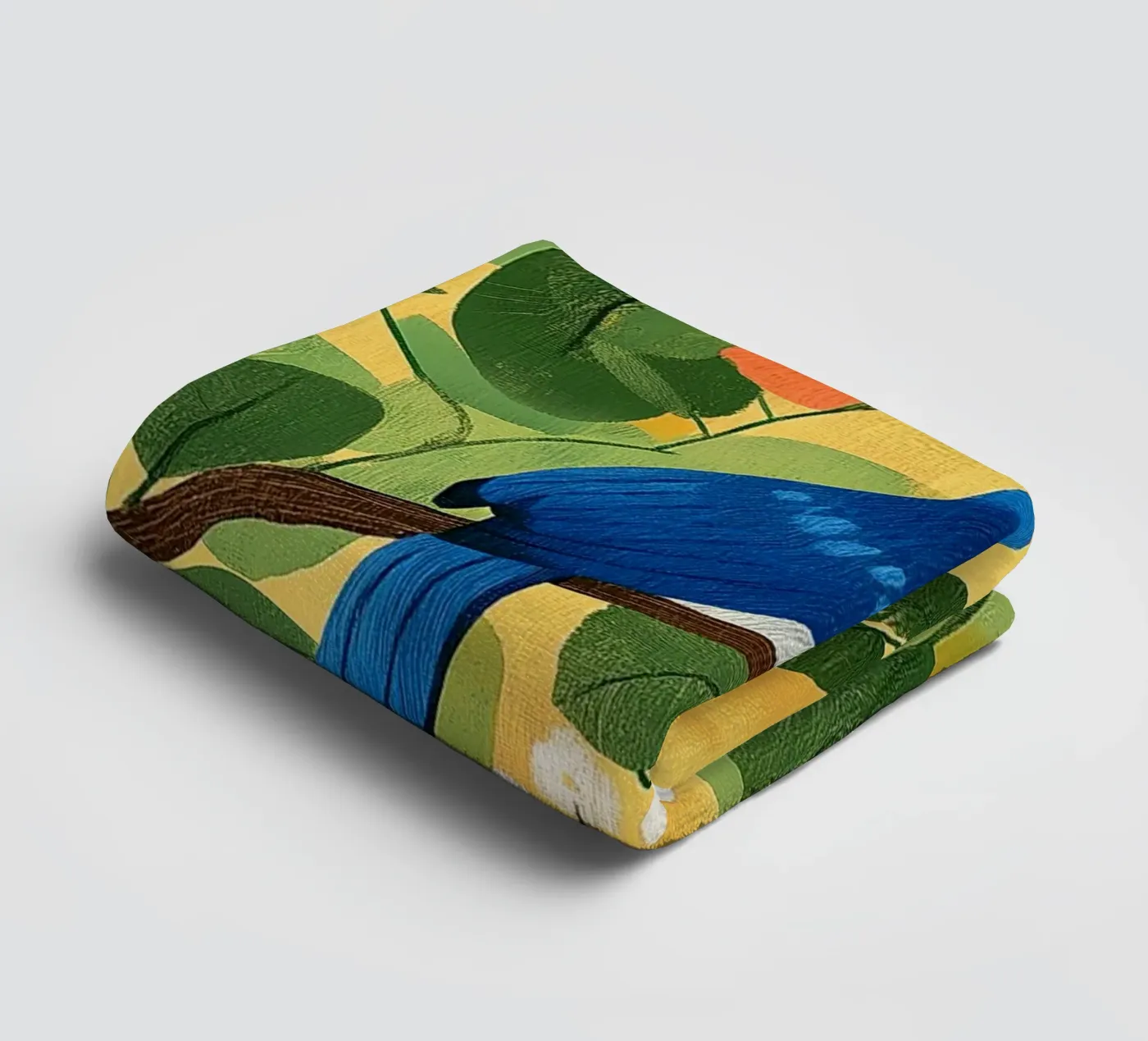 Blue Jay towel by Curious Canvas