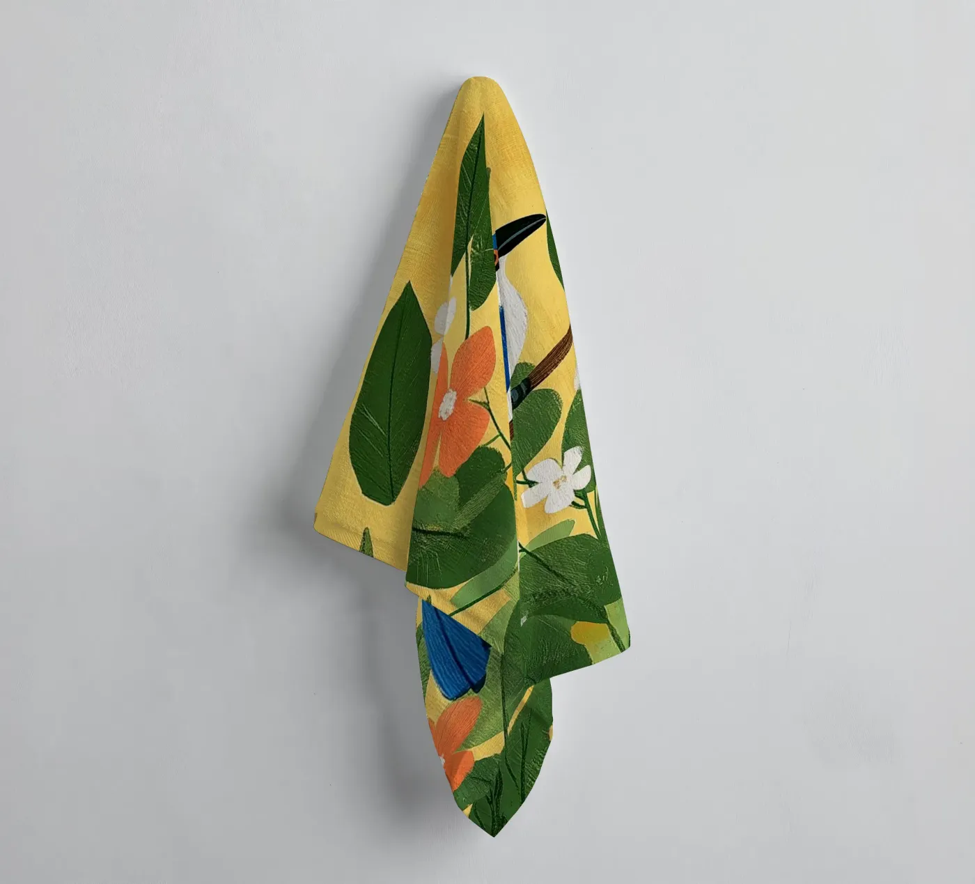 Blue Jay towel by Curious Canvas