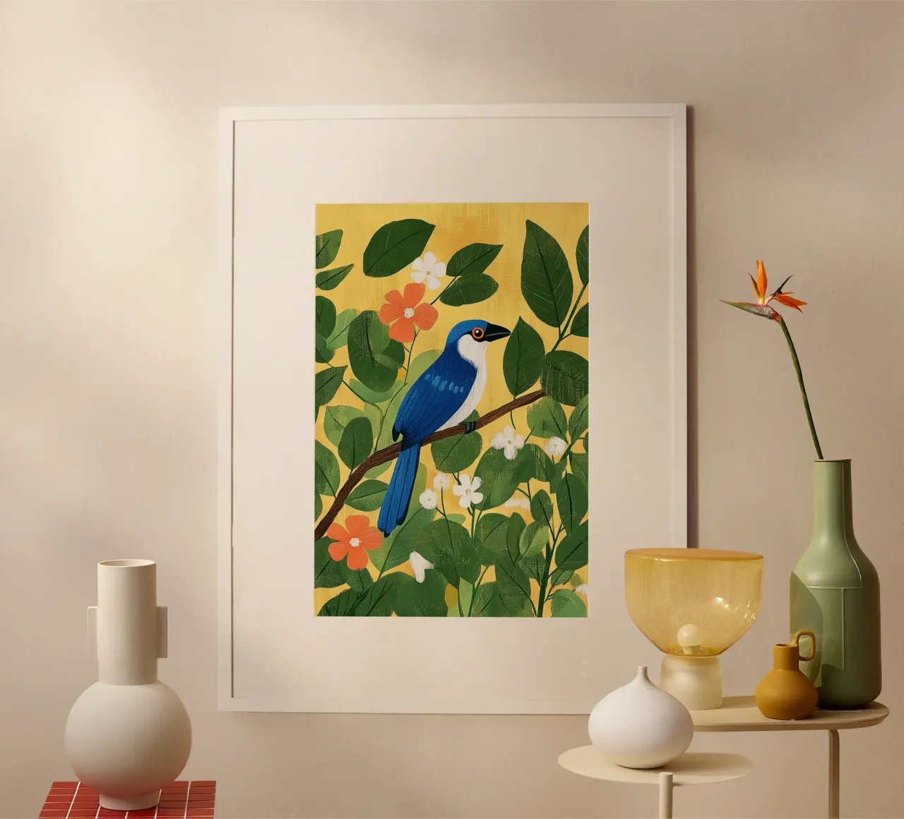 Blauwe Gaai poster van Curious Canvas