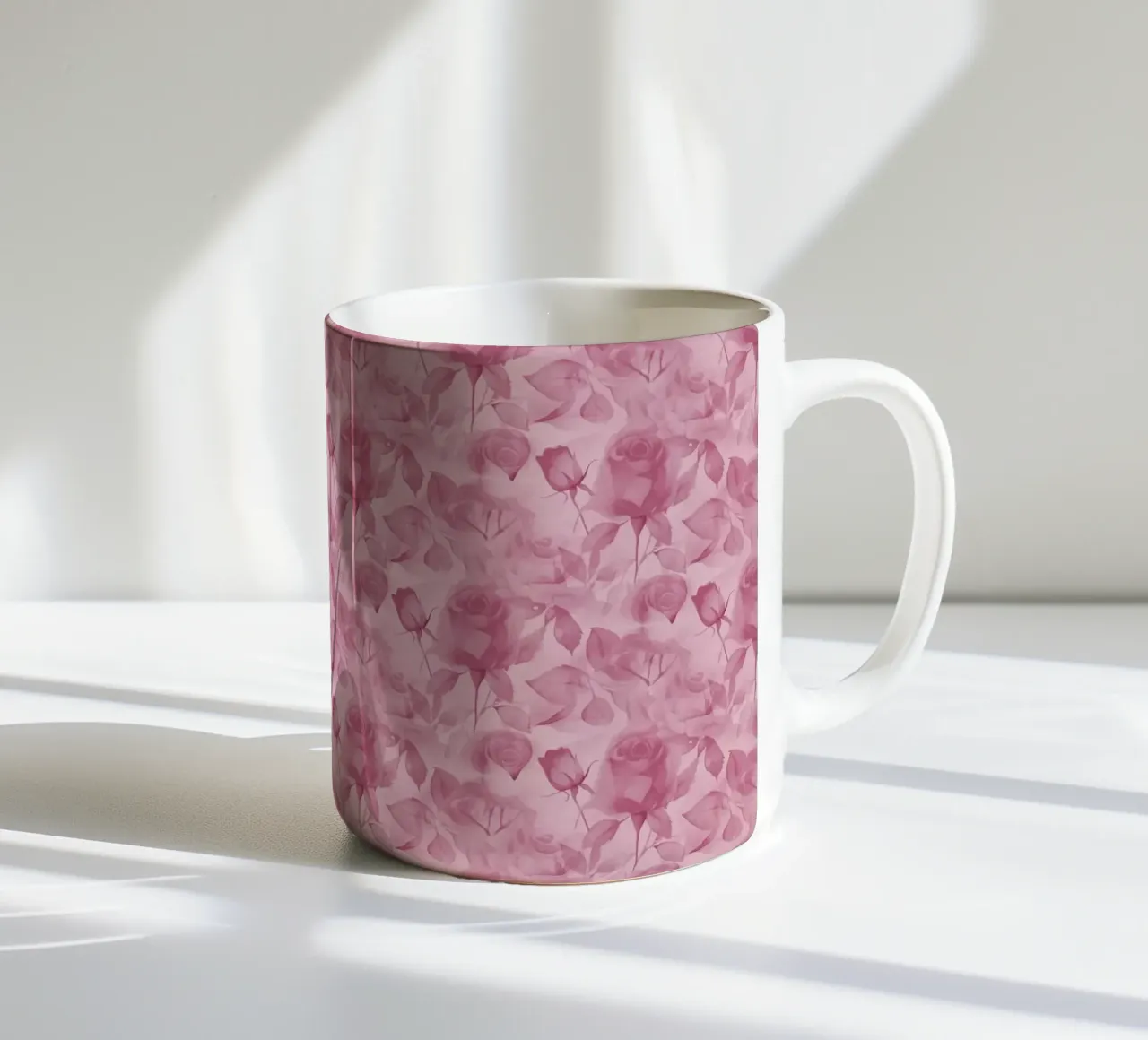 Rose delicate Rosa Polveroso tazza in ceramica da SilverPegasus