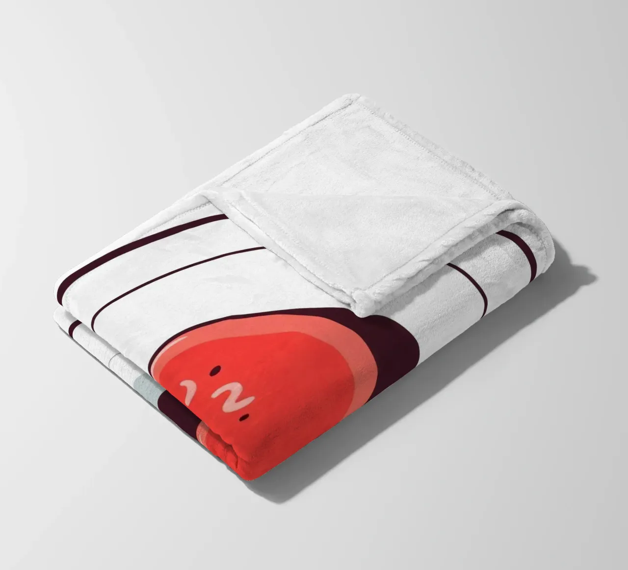 Bistecca succulenta su un piatto bianco dal design semplice coperta in pile da DesignDoodle