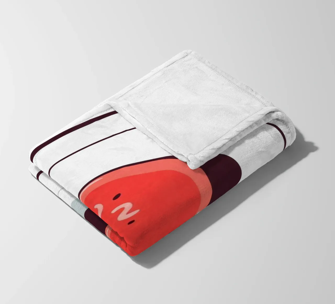 Bistecca succulenta su un piatto bianco dal design semplice coperta in pile da DesignDoodle