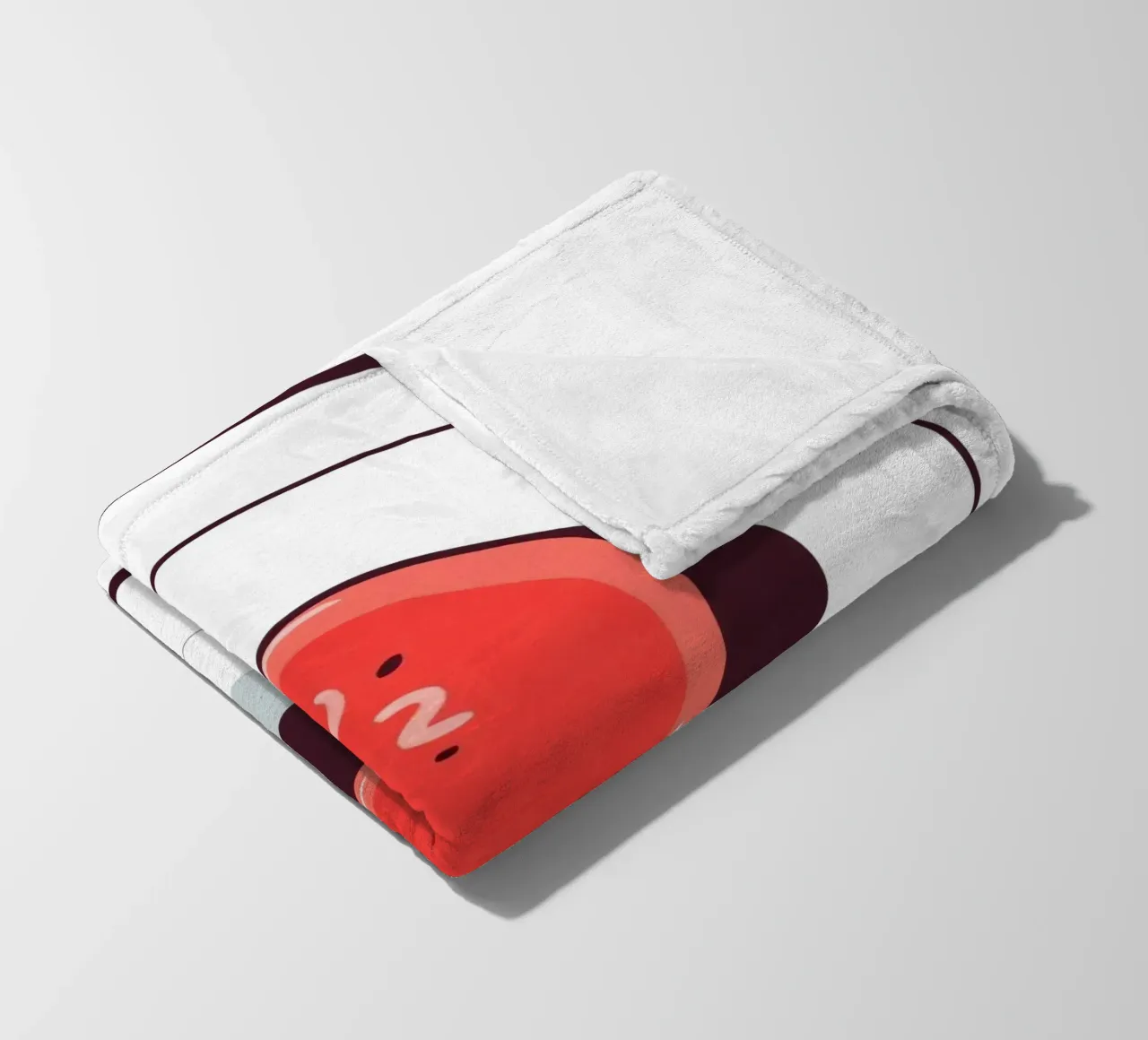 Bistecca succulenta su un piatto bianco dal design semplice coperta in pile da DesignDoodle