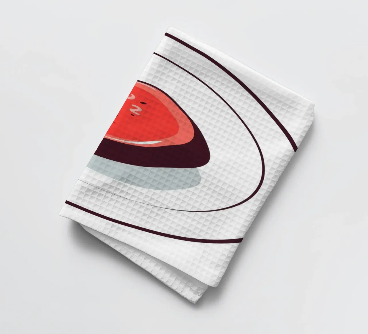 Bistecca succulenta su un piatto bianco dal design semplice canovaccio da cucina da DesignDoodle