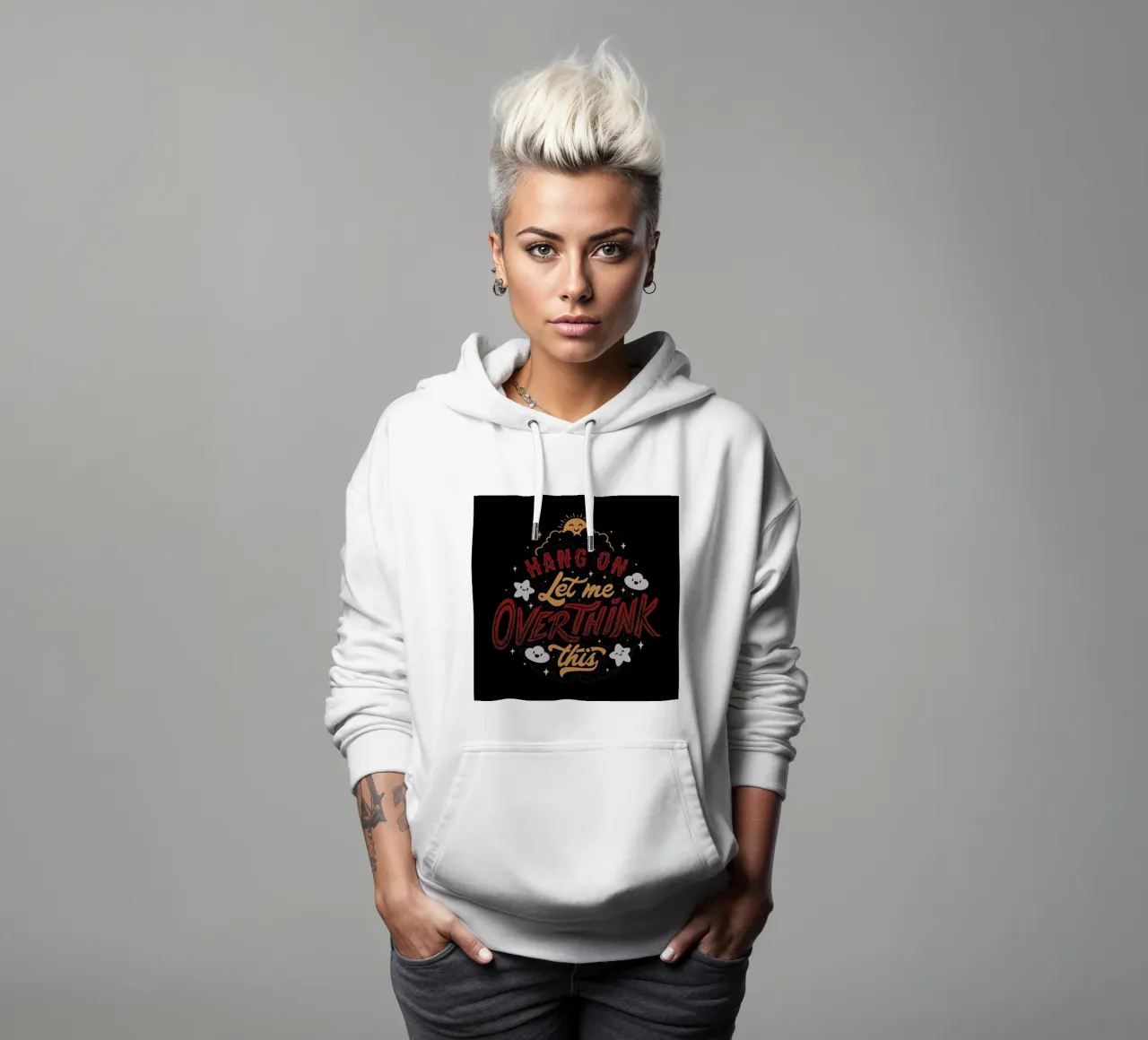 Hang On. Let Me Overthink This. felpa con cappuccio da Tobe Fonseca