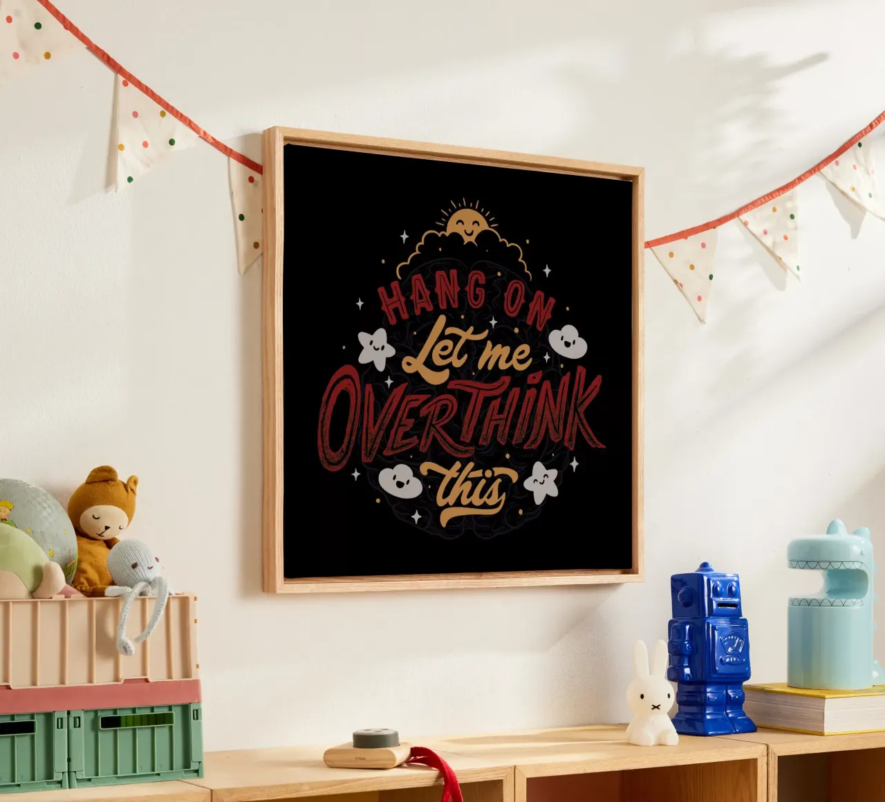 Hang On. Let Me Overthink This. tela con Cornice a cassetta da Tobe Fonseca
