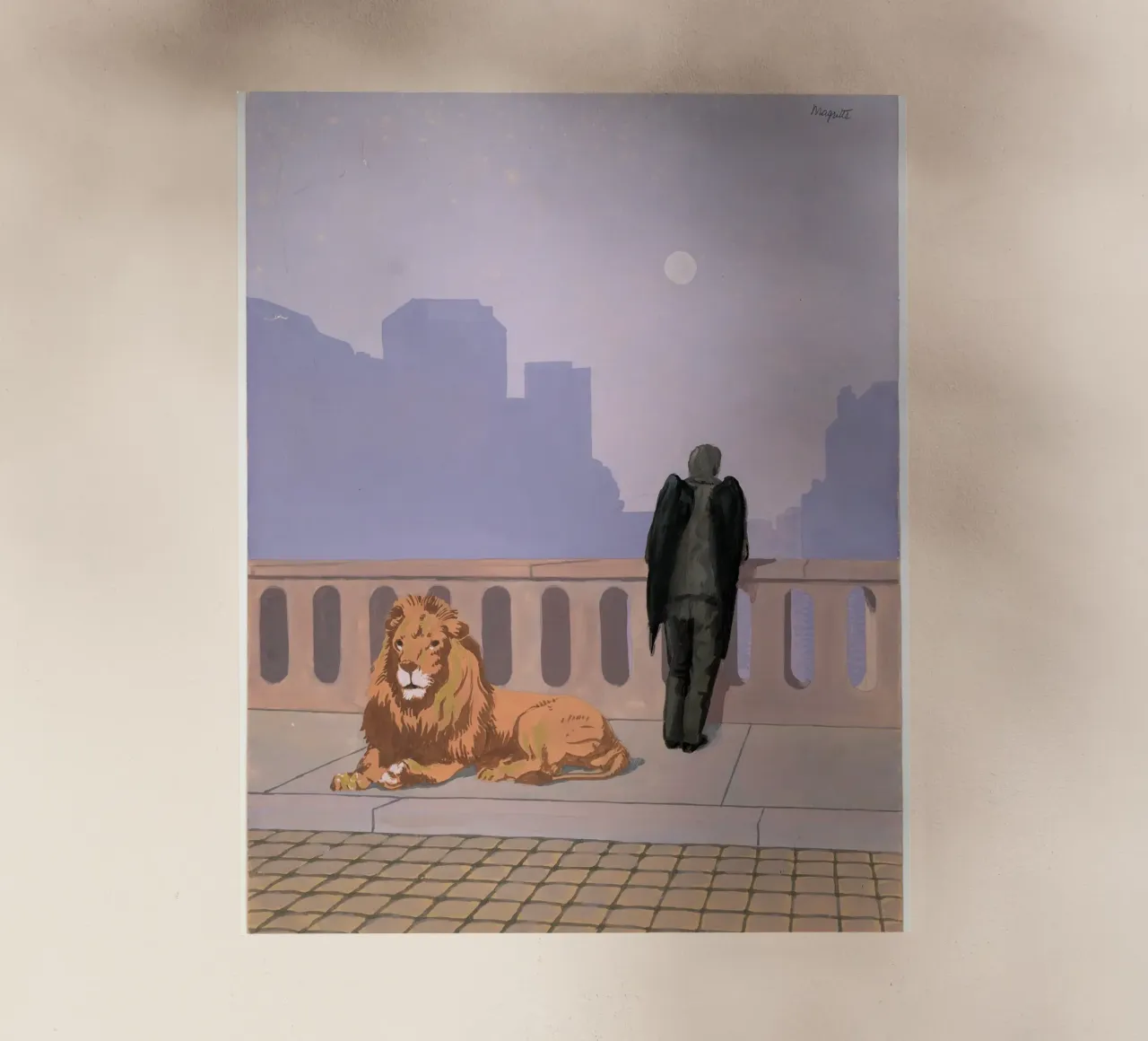 "Nostalgia di casa" di René Magritte pellicola backlit da Classic Art Prints