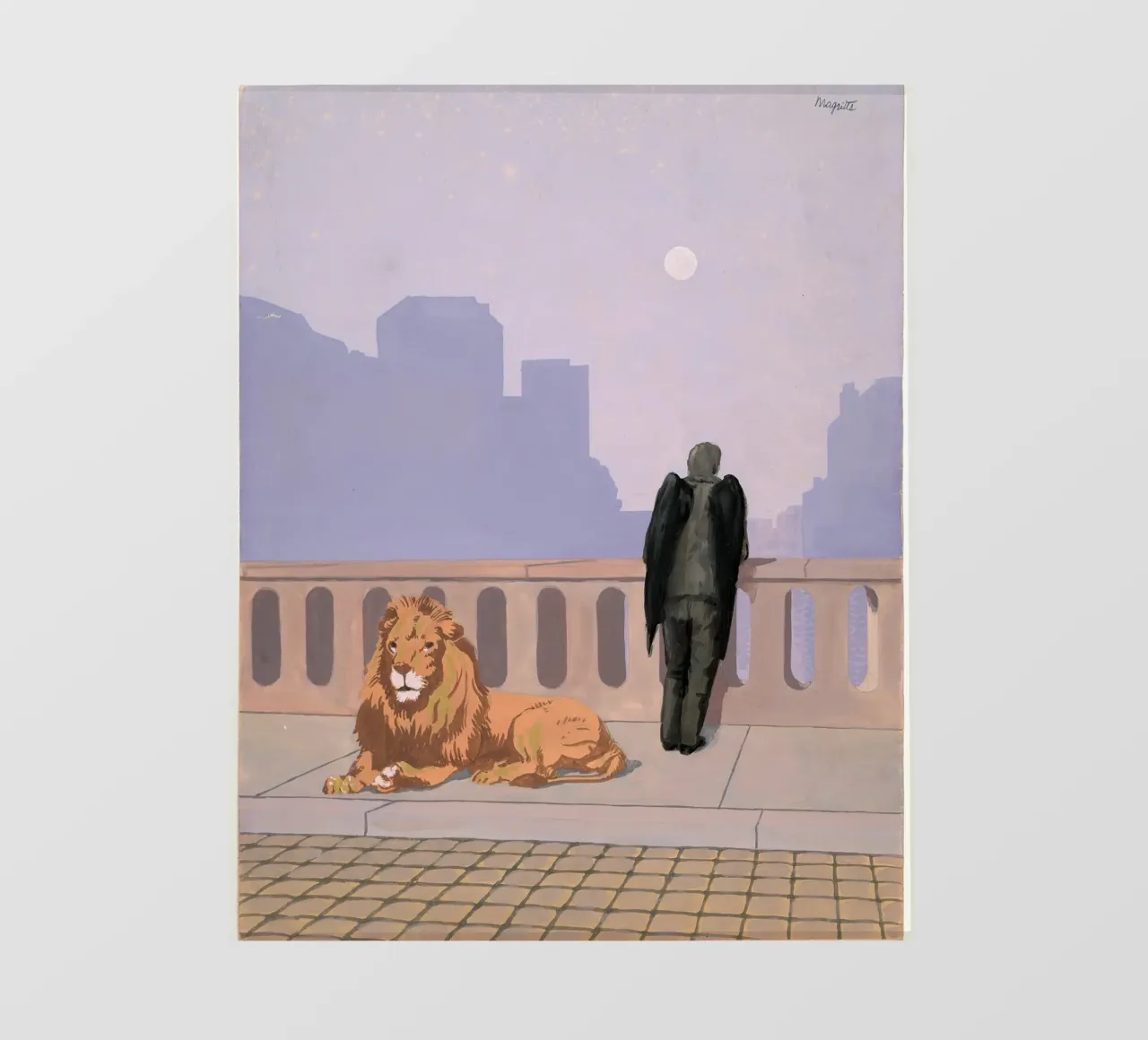 "Nostalgia di casa" di René Magritte pellicola backlit da Classic Art Prints