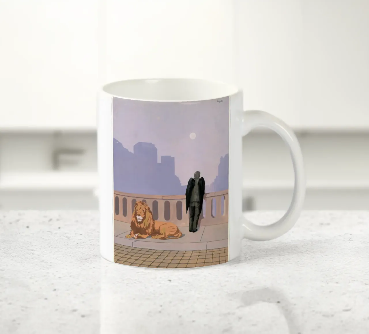 "Nostalgia di casa" di René Magritte tazza in ceramica da Classic Art Prints