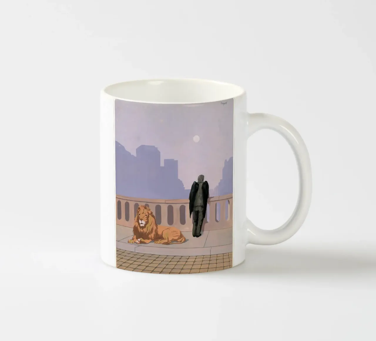 "Nostalgia di casa" di René Magritte tazza in ceramica da Classic Art Prints