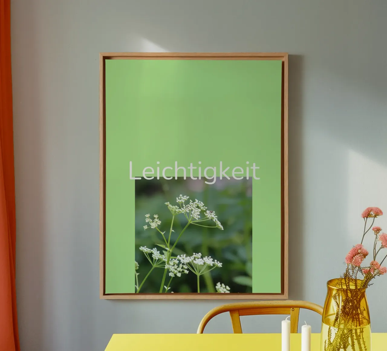 Lightness canvas with Floater frame by Kreativernetzt