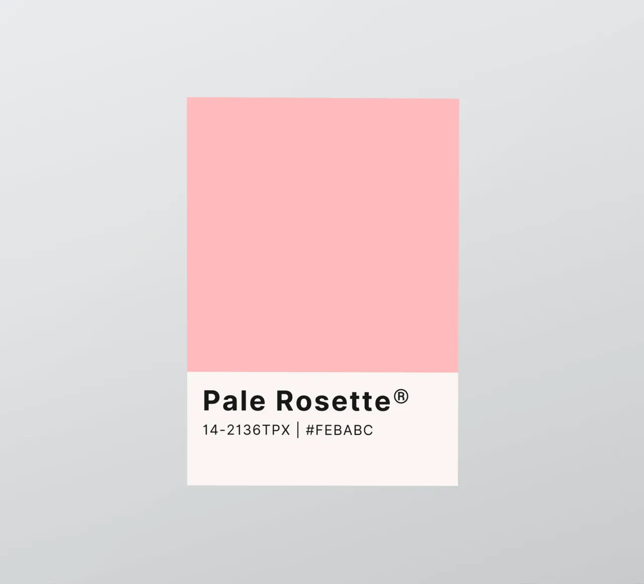 "Pale Rosette" Pantone Color Chip Art - Minimalist Pink sticker by ClubArt