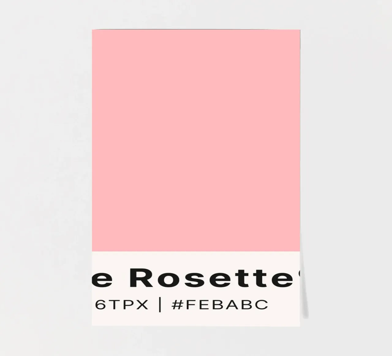 "Pale Rosette" Pantone Color Chip Art - Minimalist Pink sticker sheet by ClubArt
