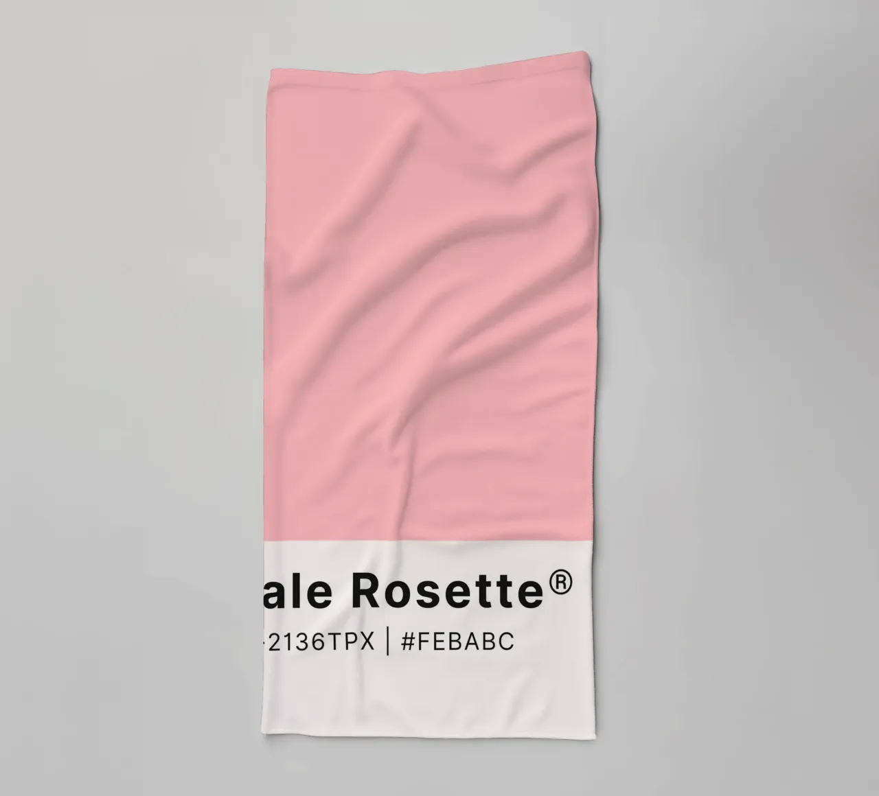 "Lichtrozet" Pantone Color Chip Art - Minimalistisch Roze badhanddoek van ClubArt
