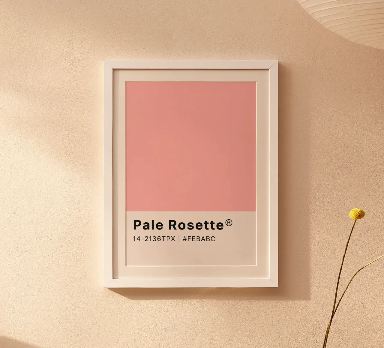 "Pale Rosette" Pantone Color Chip Art - Minimalist Pink poster by ClubArt