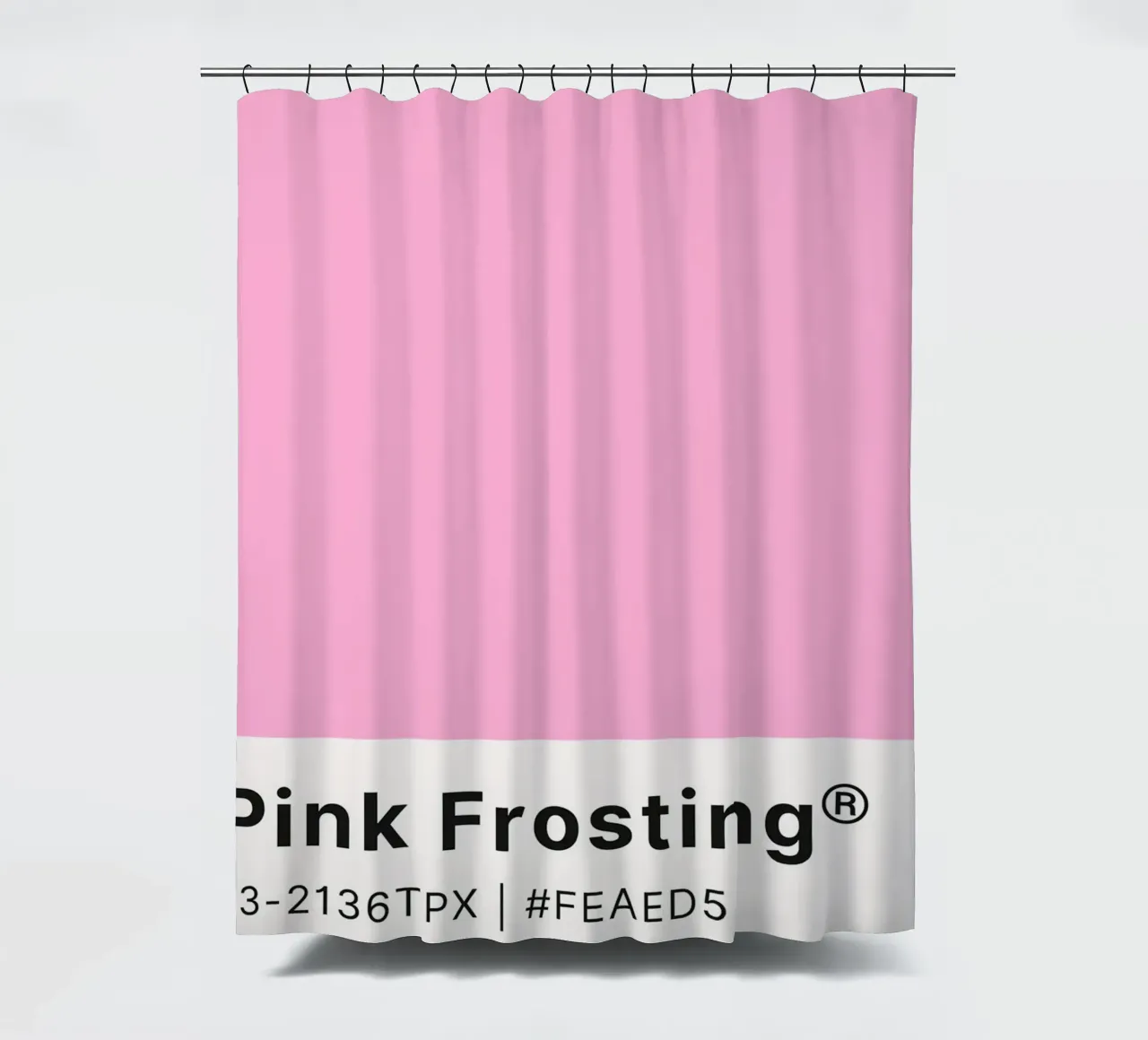 "Pink Frosting" Pantone Farbchip-Kunst - Süß & Modern Duschvorhang von ClubArt