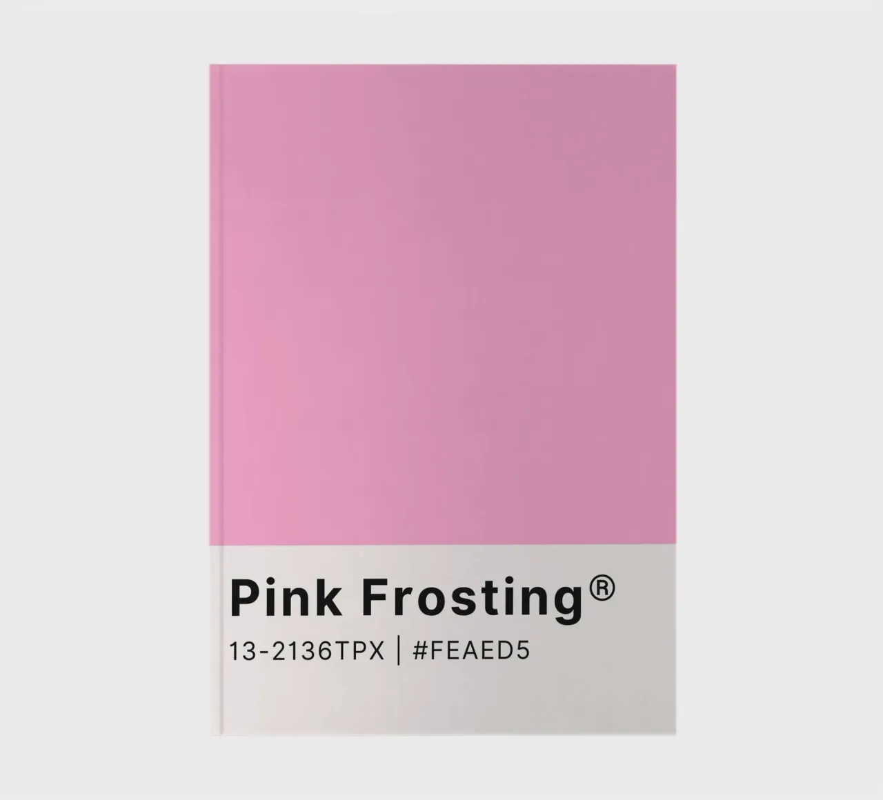 "Pink Frosting" Pantone Color Chip Art - Douceur et modernité carnet de notes de ClubArt