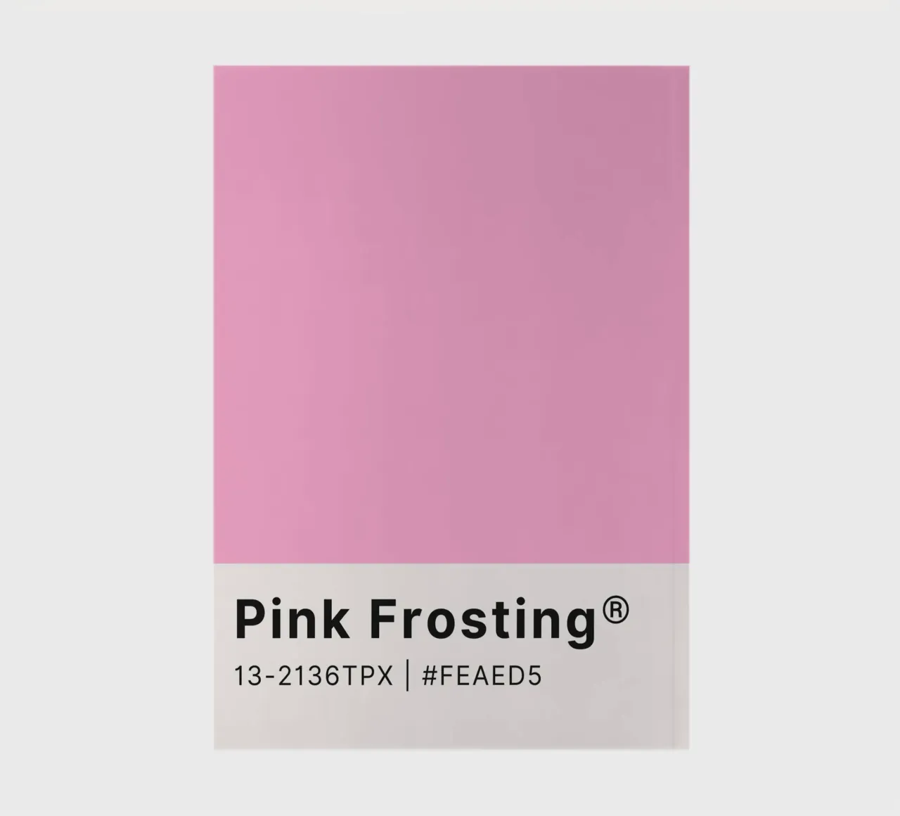 "Pink Frosting" Pantone Color Chip Art - Douceur et modernité carnet de notes de ClubArt