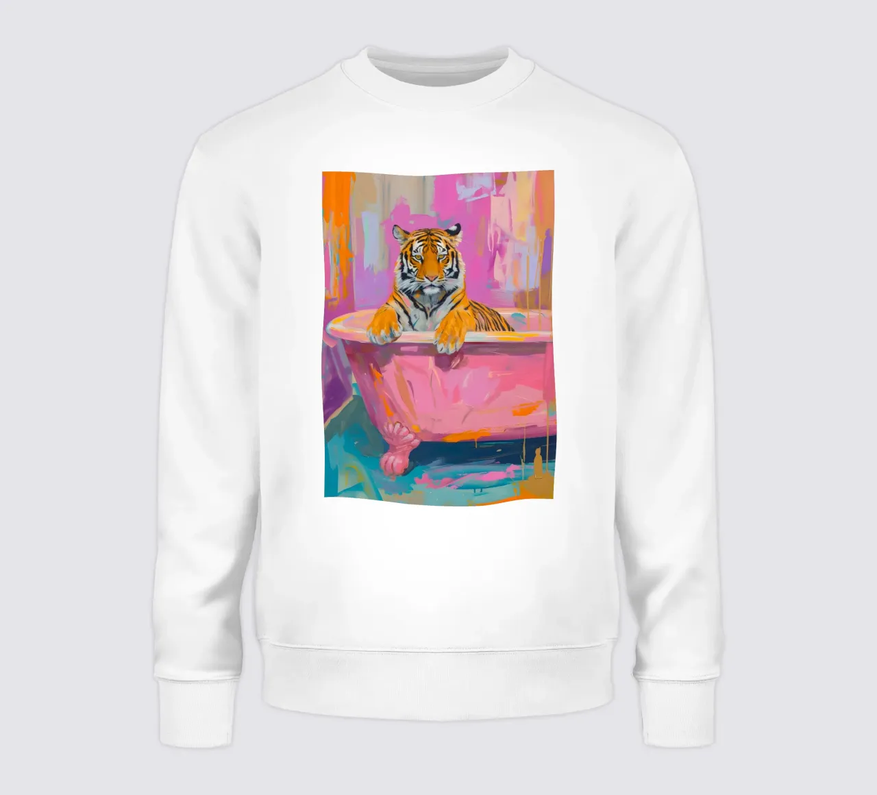 "Tiger's Soak" Abstrakte Pop Art - Lebendig & Skurril Sweatshirt von ClubArt