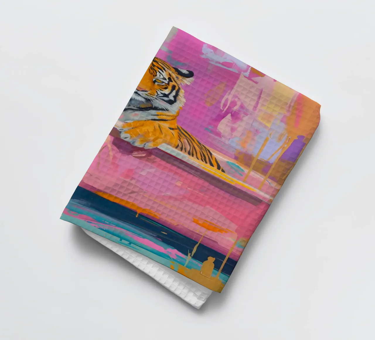 Pop Art astratta "Tiger's Soak" - Vibrante e stravagante canovaccio da cucina da ClubArt