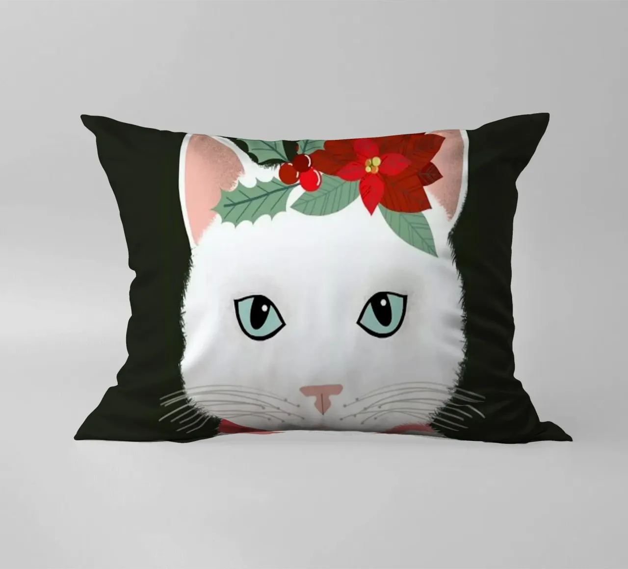 Holiday Kitty cojín de cafelab