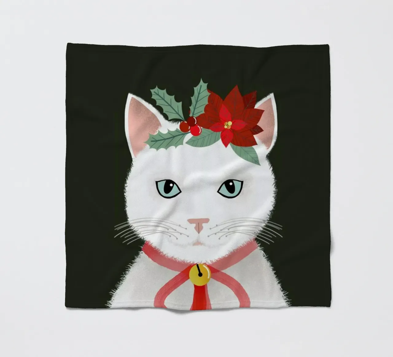 Holiday Kitty coperta in pile da cafelab