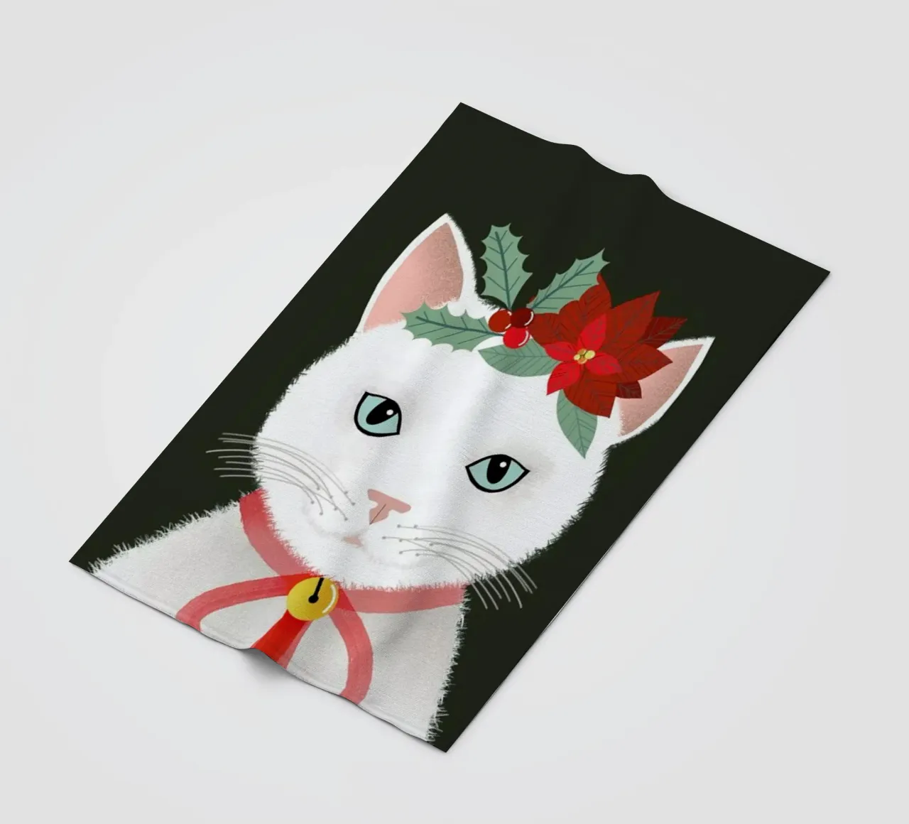 Holiday Kitty coperta in pile da cafelab