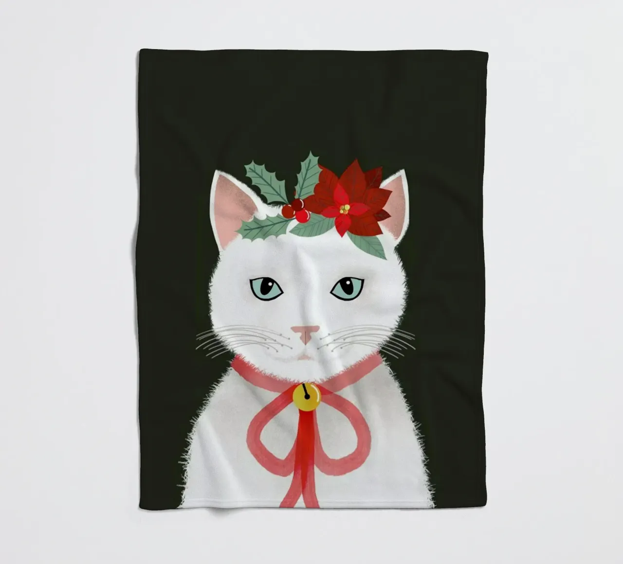 Holiday Kitty coperta in pile da cafelab