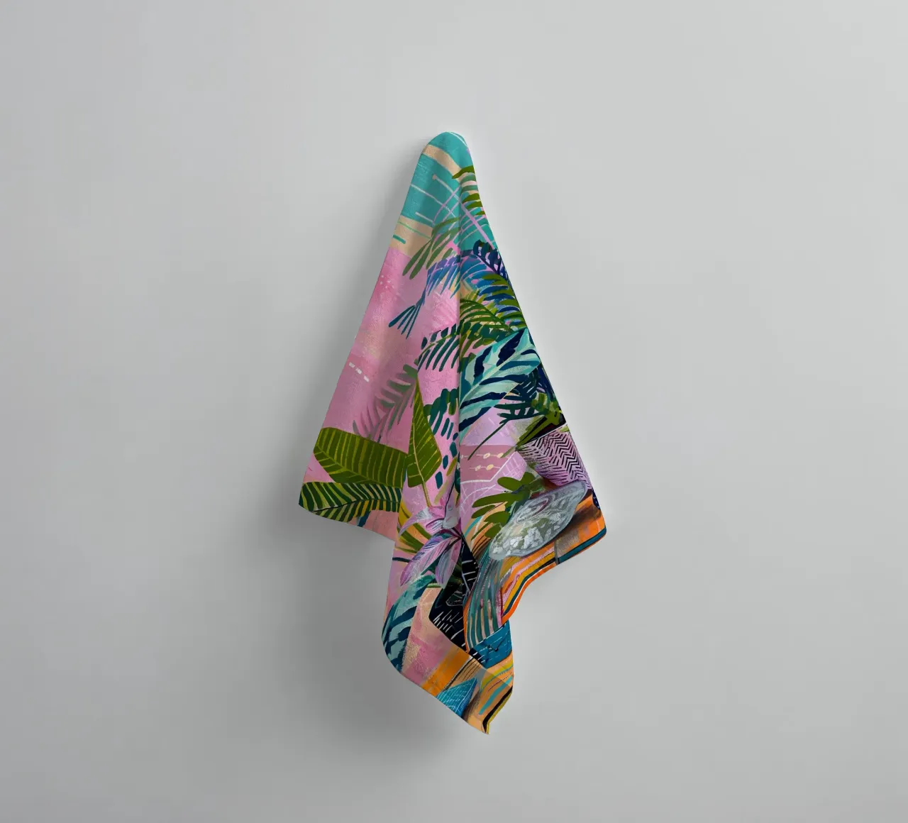 Paint Road - Sueños de selva abstractos, botánica maximalista, toalla de baño de ClubArt