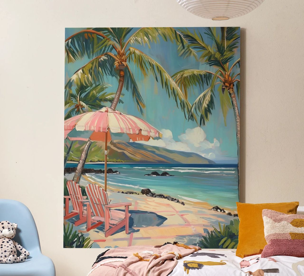 Jörg Gamroth - Impressionistischer Tropenstrand, Leben an der Küste, Leinwand von ClubArt