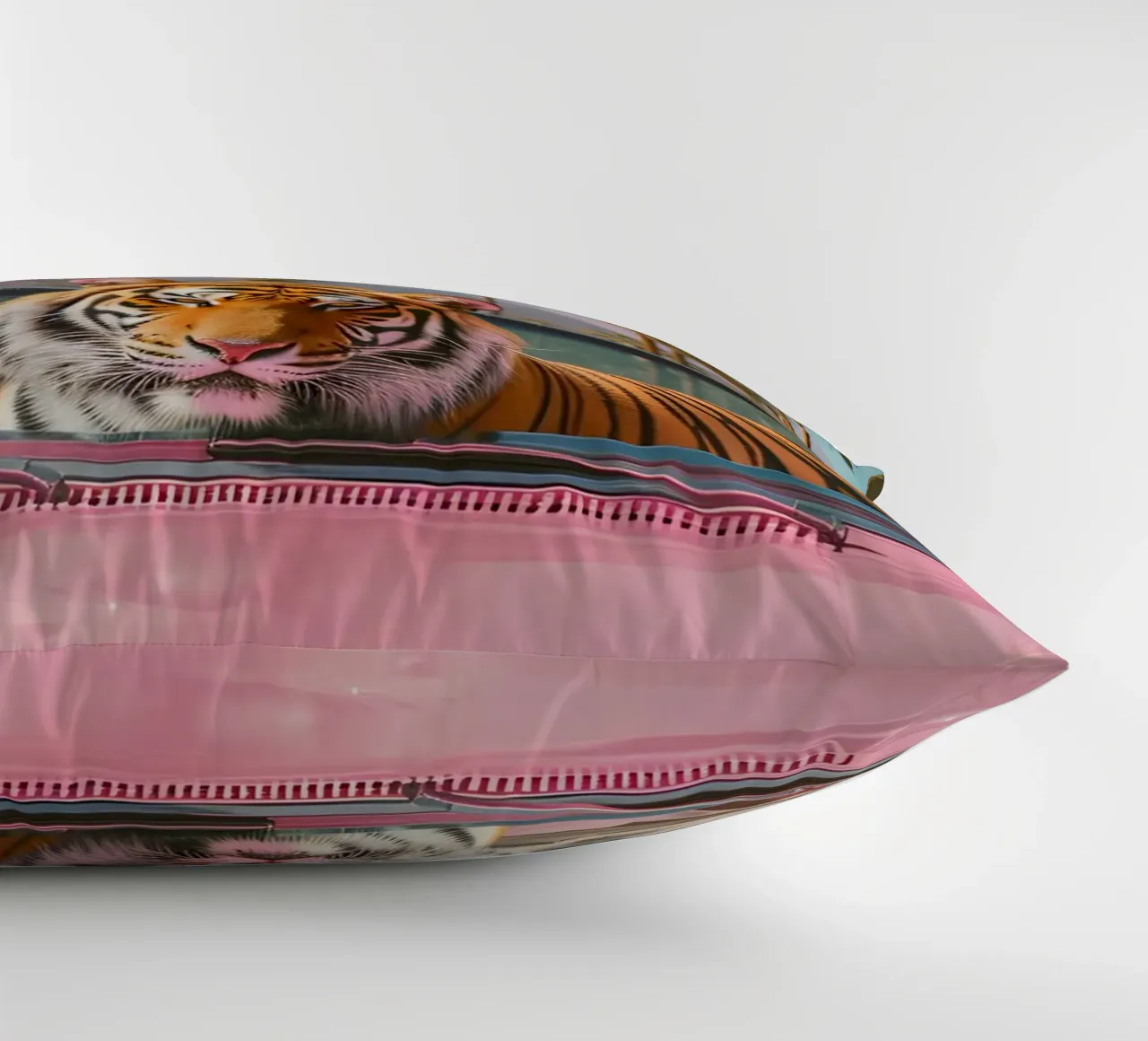 Palm Springs Dream - Tigre pop art, convertibile retrò, deser cuscino da ClubArt